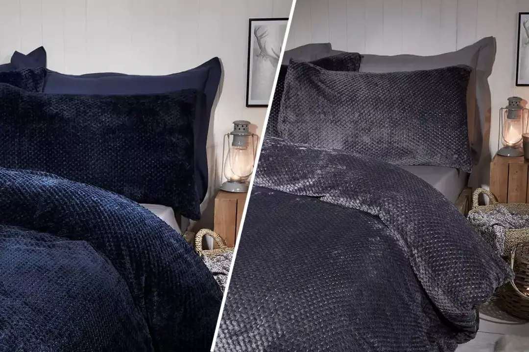 B M Is Selling Fluffy Waffle Fleece Bed Covers To Keep You Snug