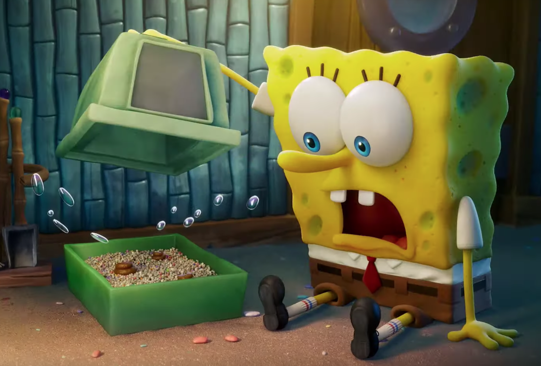Watch: The SpongeBob Movie: Sponge On The Run First.