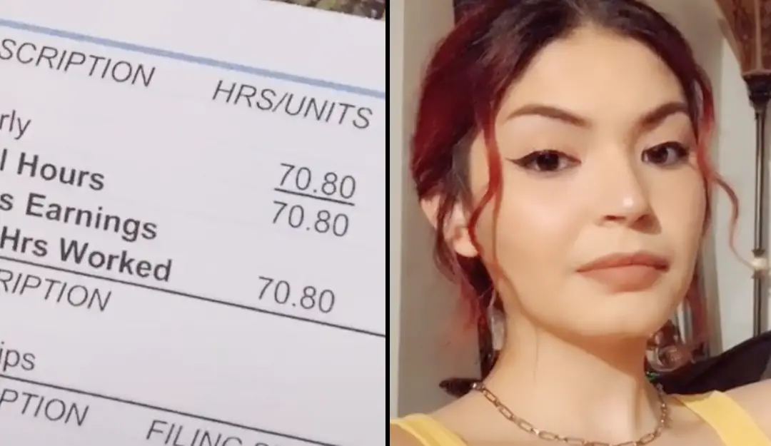 A bartender's paycheck after 70 hours of work has gone viral. The TikToker is encouraging her followers to make sure they 'always tip'.
