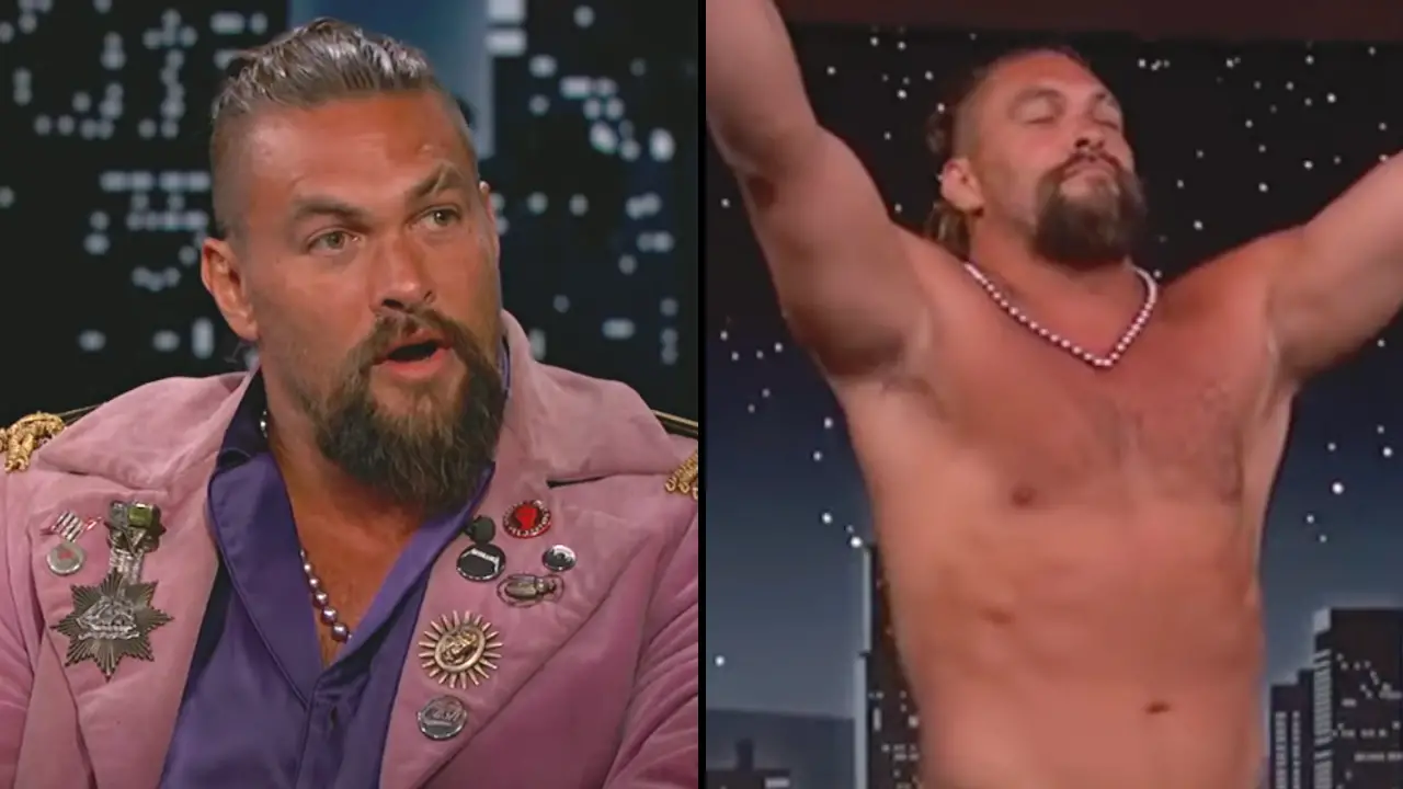 Jason Momoa Appears On Jimmy Kimmel Show And Strips Off