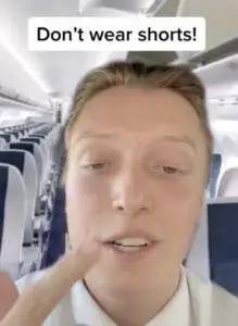 Flight attendant shares advice on TikTok.