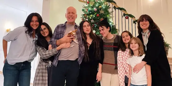 Bruce Willis family photo.