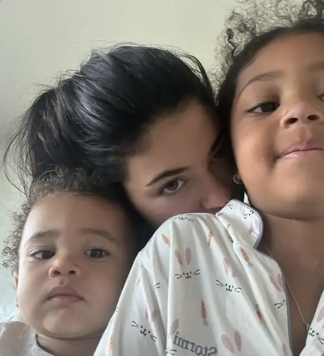 Kylie Jenner and Stormi and Aire Webster.