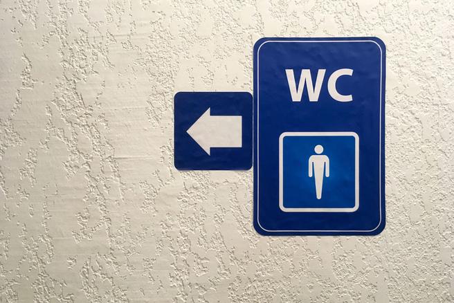 WC sign.