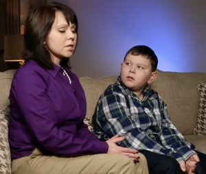 Ryan Hammond and his mother.