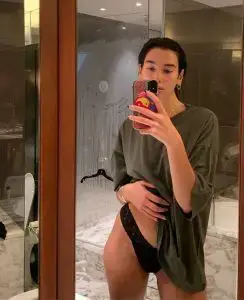 Dua Lipa's bathroom selfie.