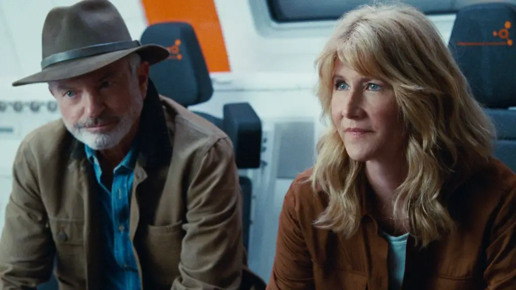 Sam Neill and Laura Dern in Jurassic World.