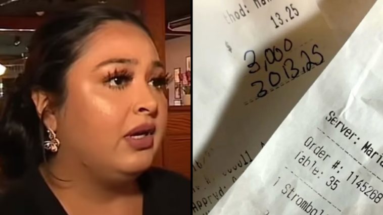 A restaurant in America wants to sue a customer for a $3,000 tip a waitress received.