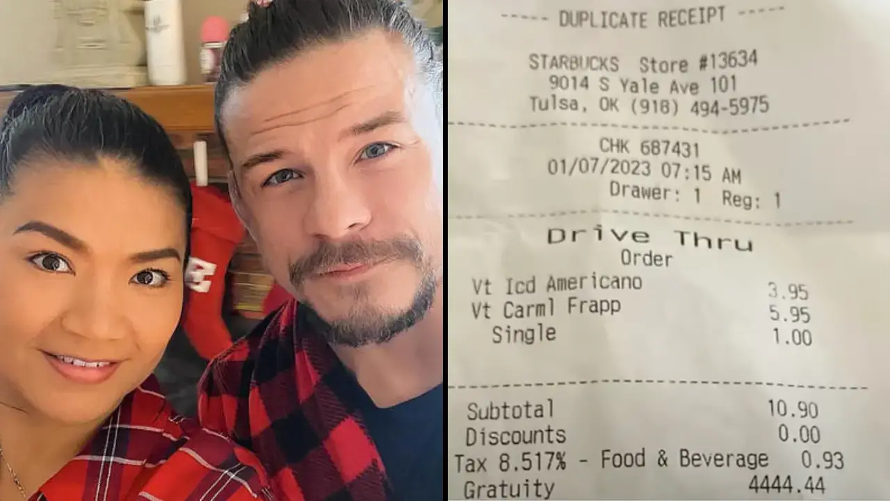 A couple has been charged almost $4,500 by Starbucks for two cups of coffee.