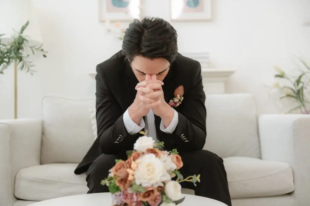 Stressed groom
