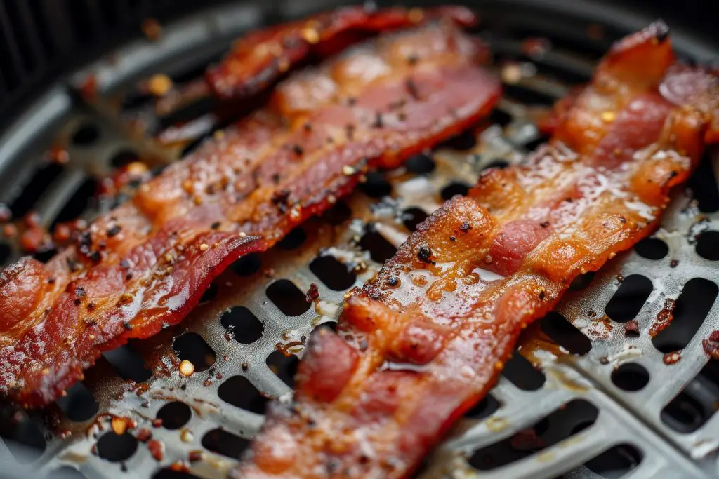 Bacon in air fryer. 