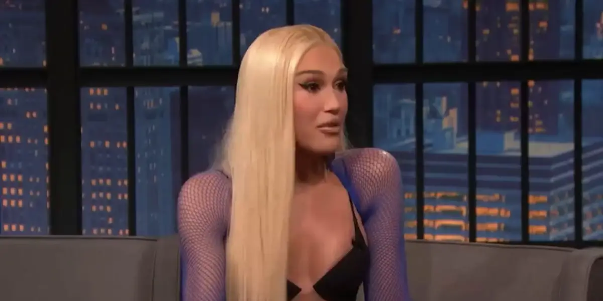 Gwen Stefani on the Late Night with Seth Meyers.