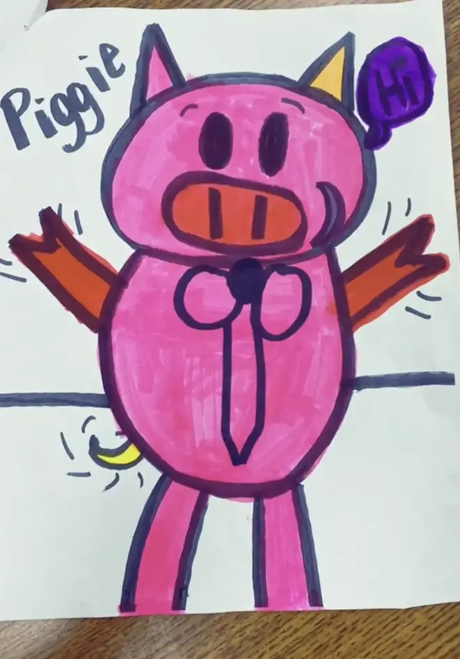 Pig drawing.