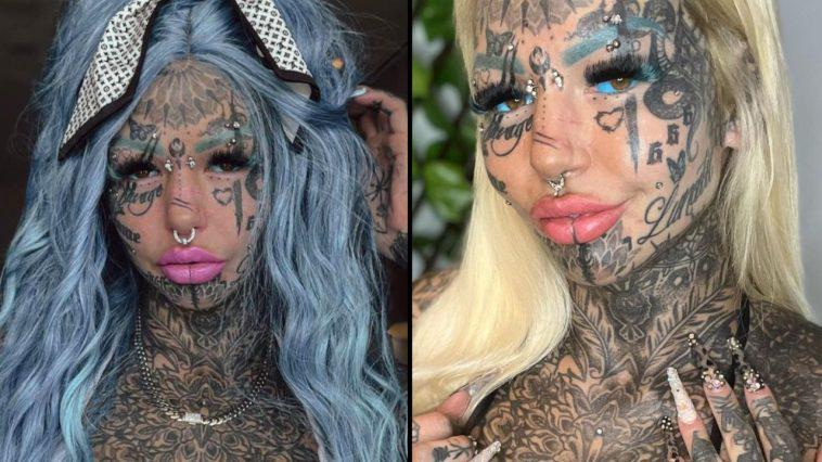 Amber Luke, who has spent over $200,000 on tattoos, has revealed what she used to look like before her extreme transformation. 