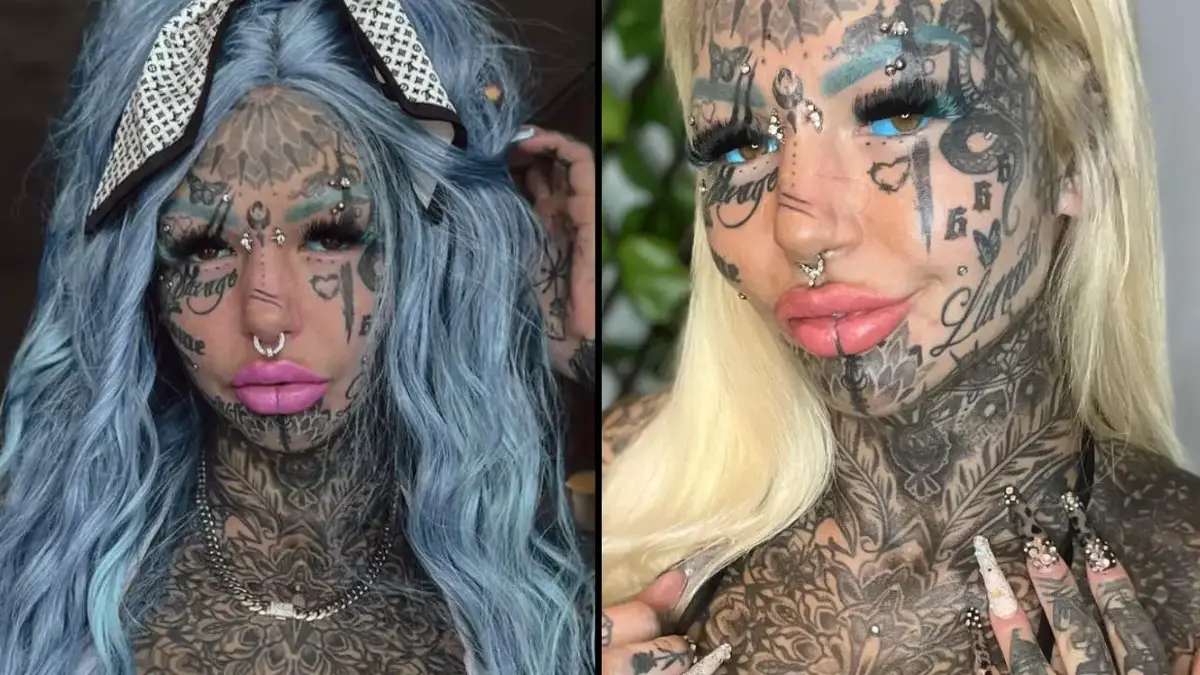 Amber Luke, who has spent over $200,000 on tattoos, has revealed what she used to look like before her extreme transformation. 