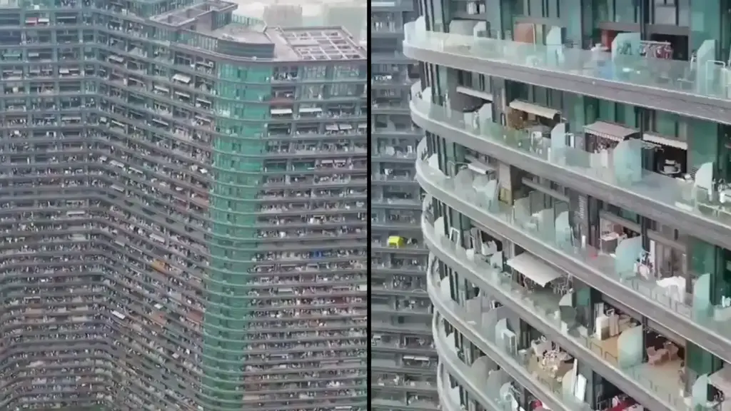 The Regent International, an apartment block in China, houses 20,000 residents who never need to go outside...