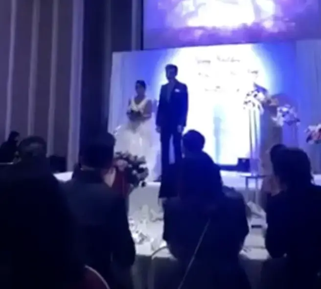 Groom exposes wife's affair.