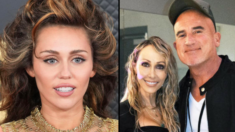 Miley Cyrus has spoken out about her sister Noah apparently dating her mum's husband, Dominic Purcell.