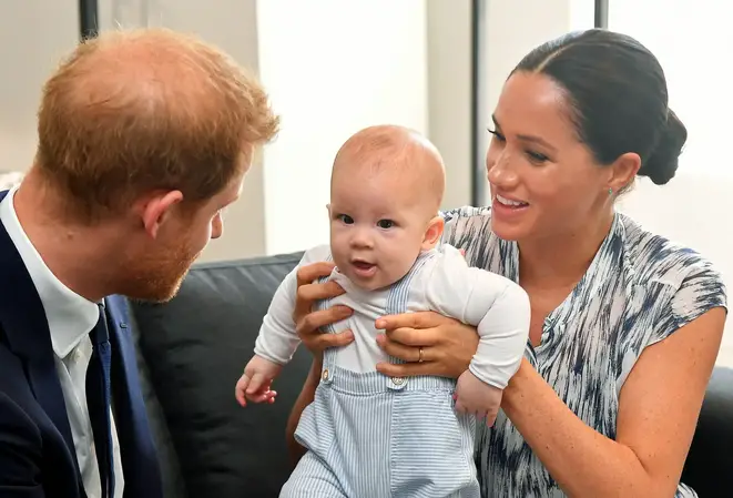 Prince Harry, Meghan Markle and Archie.