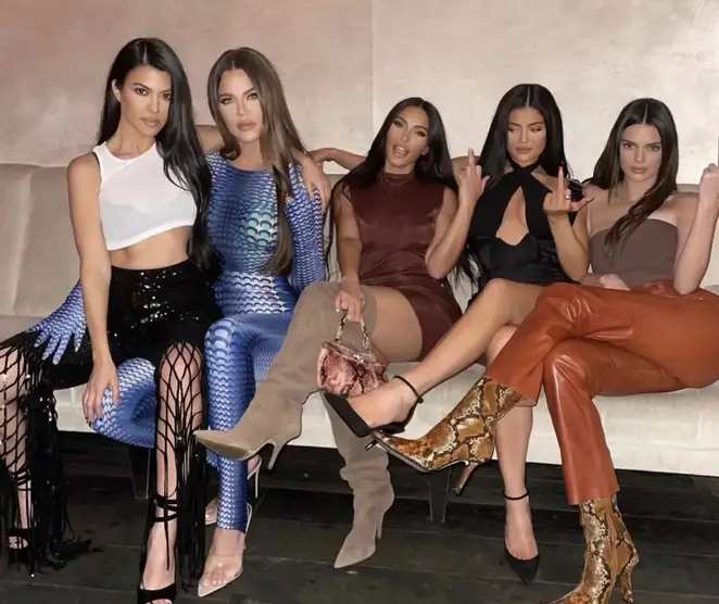 Kourtney, Khloe and Kim Kardashian with Kylie and Kendall Jenner.