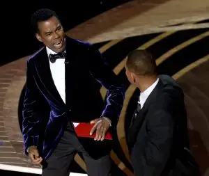 Chris Rock being slapped by Will Smith.