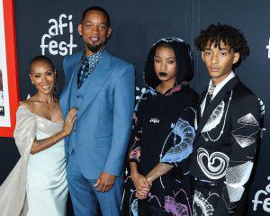 Jada Pinkett Smith, Will, Willow and Jaden Smith.