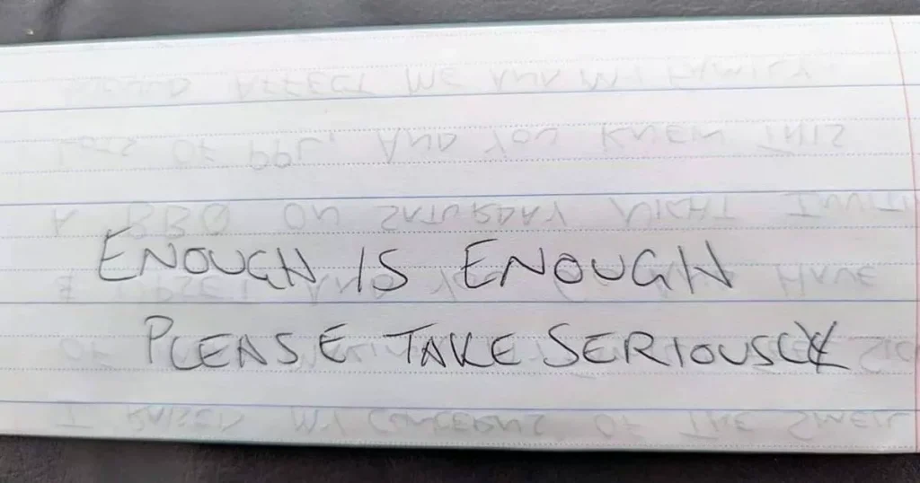 Last warning vegan letter
