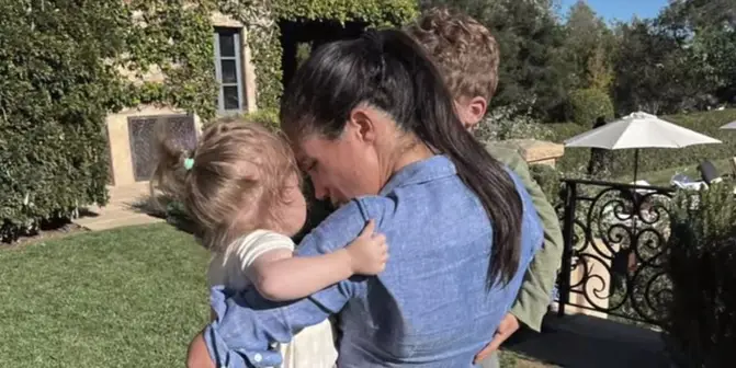 Meghan Markle, Lilibet and Archie.