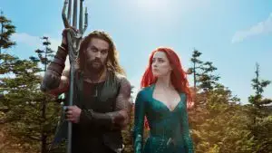 Jason Momoa and Amber Heard in Aquaman.