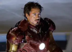 Robert Downey Jr. as Iron Man.