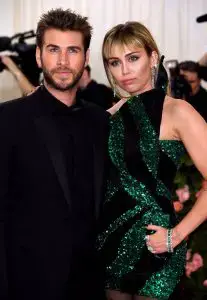 Liam Hemsworth and Miley Cyrus.