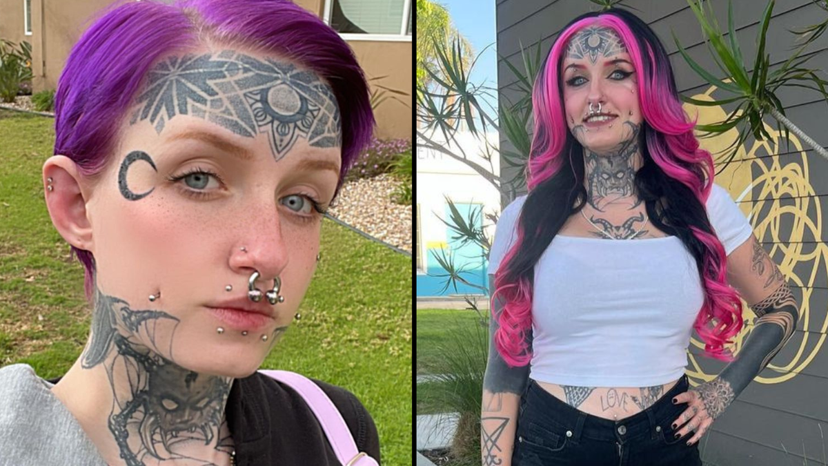 A woman claims she was denied a job at TJ Maxx due to her face and neck tattoos. 