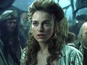 Keira Knightley in Pirates of the Caribbean.