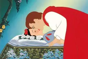 Snow White kiss scene.