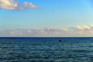 Shipwrecked man lost at sea.