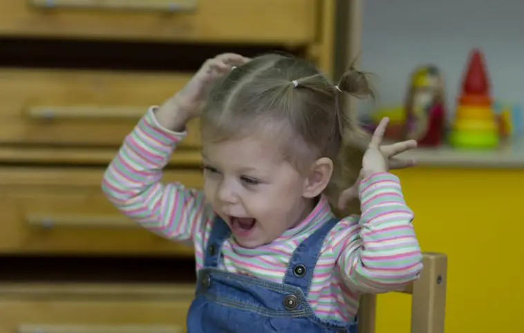 Little girl playing.