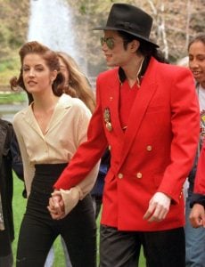 Lisa Marie Presley and Michael Jackson.