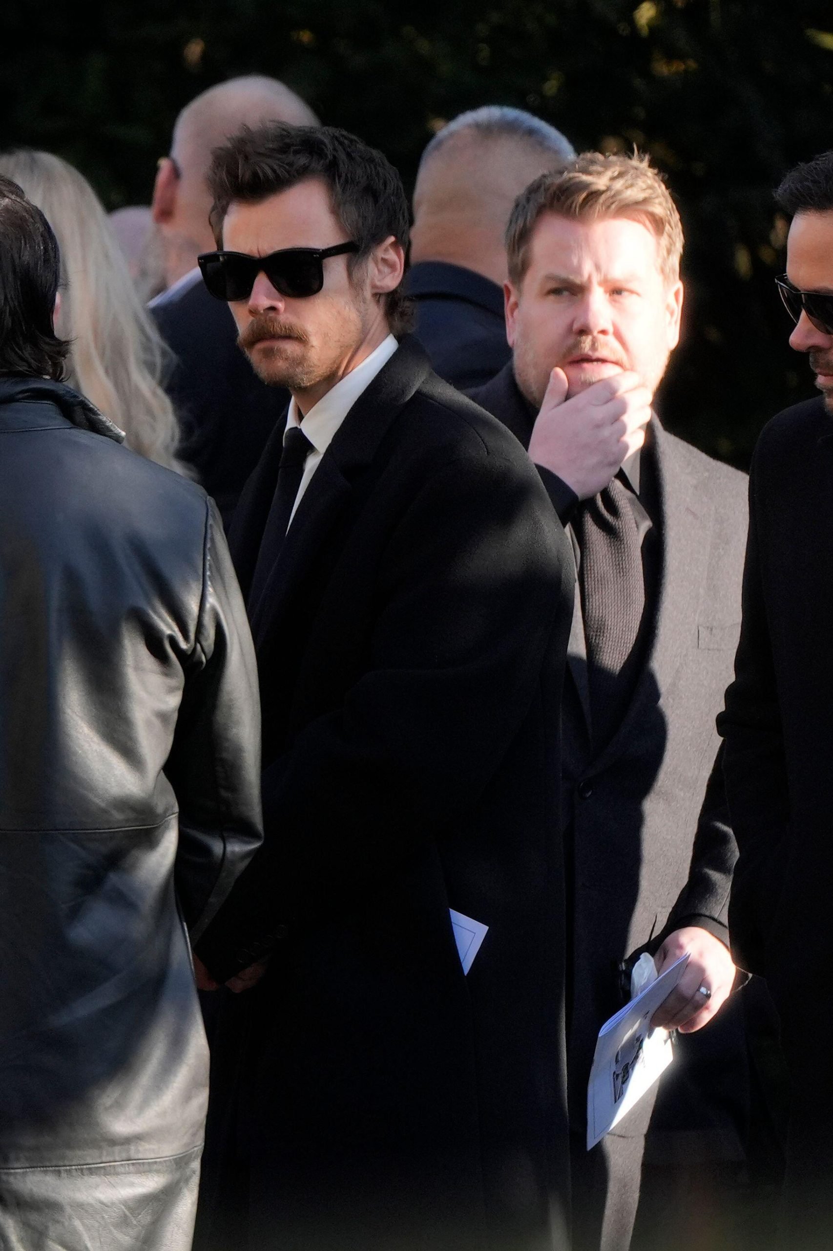 Harry Styles and James Corden at Liam Payne's funeral.