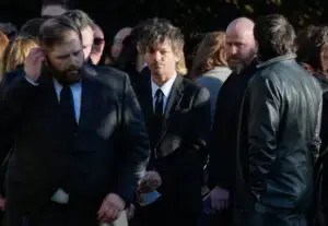 Louis Tomlinson at Liam Payne's funeral.