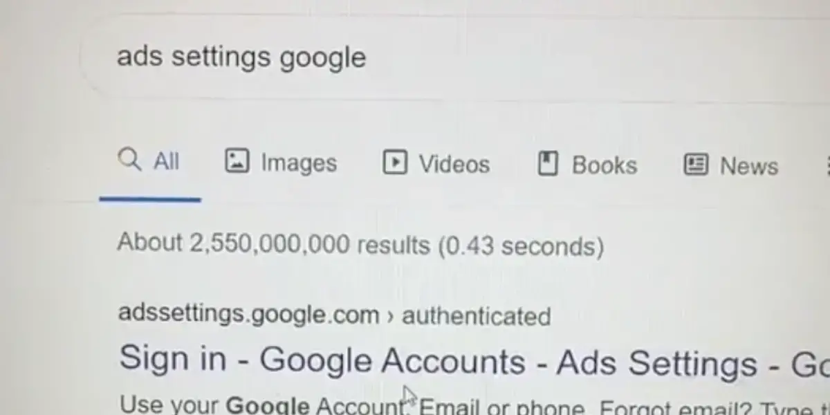 Ads setting google.