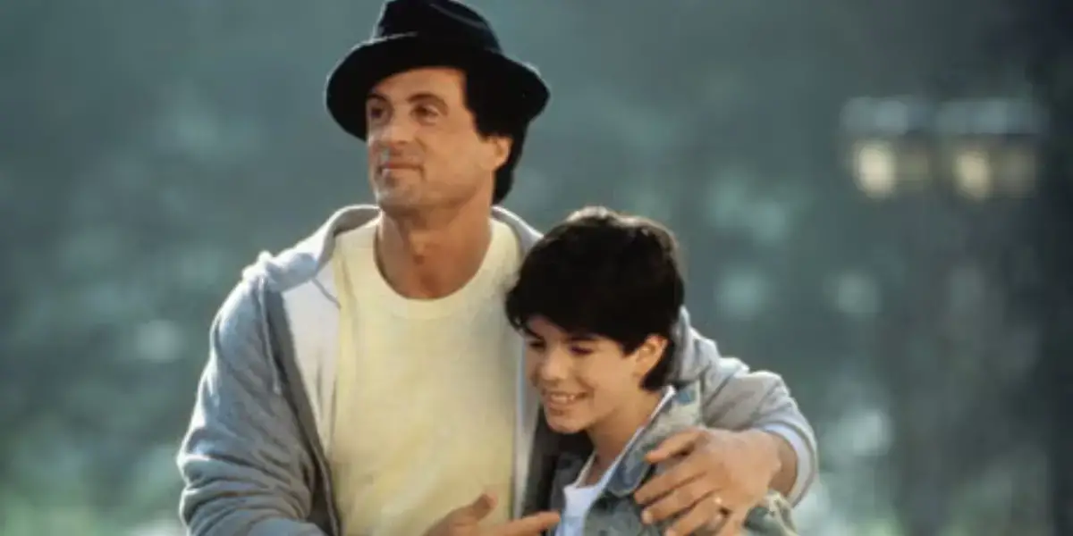 Sylvester and Sage Stallone in Rocky V.