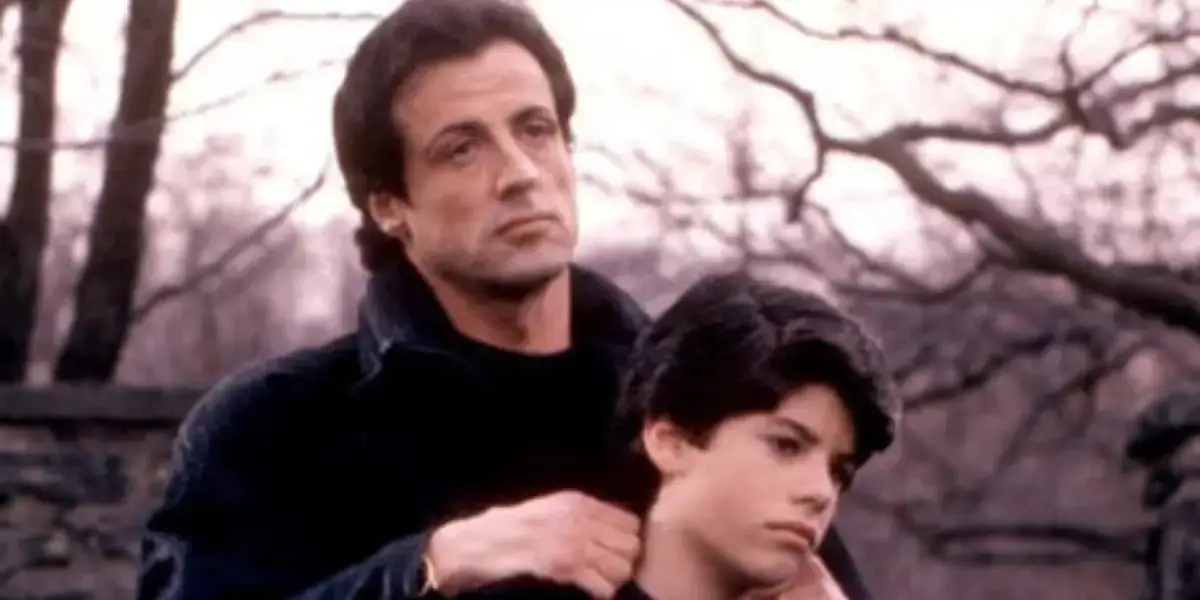 Sylvester and Sage Stallone in Rocky V.