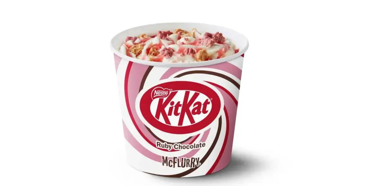 McDonald's KitKat Ruby Chocolate McFlurry. 