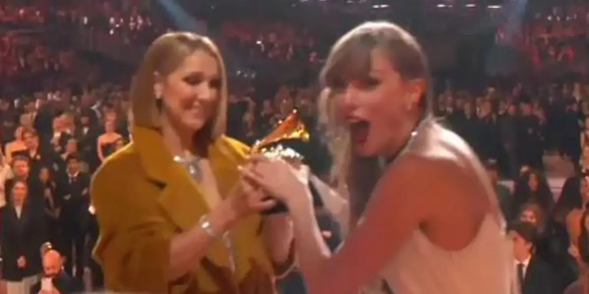 Celine Dion and Taylor Swift at the Grammys. 