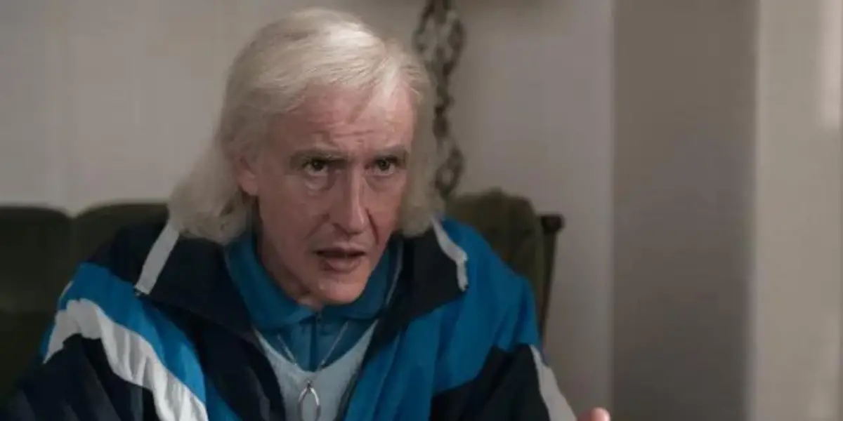 Steve Coogan as Jimmy Savile.