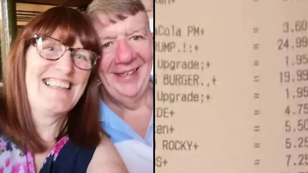 A couple were brought to tears and left 'gobsmacked' after reading a bill when visiting a restaurant on their recent anniversary.