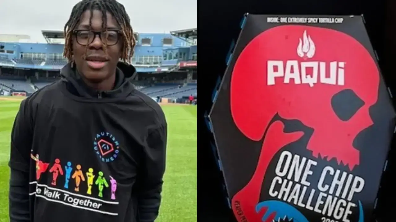 A 14-year-old student named Harris Wolobah has died after taking part in the 'One Chip Challenge'. 