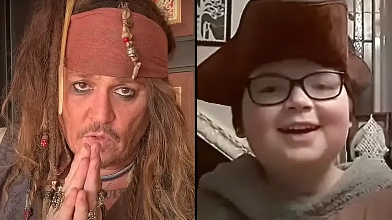 Johnny Depp has reprised his legendary pirate Captain Jack Sparrow role to fulfil the wishes of a terminally ill child.