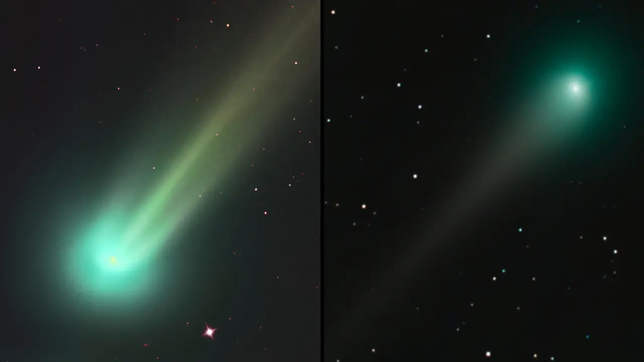 A green comet will be visible from Earth for the first time in 50,000 years tonight.