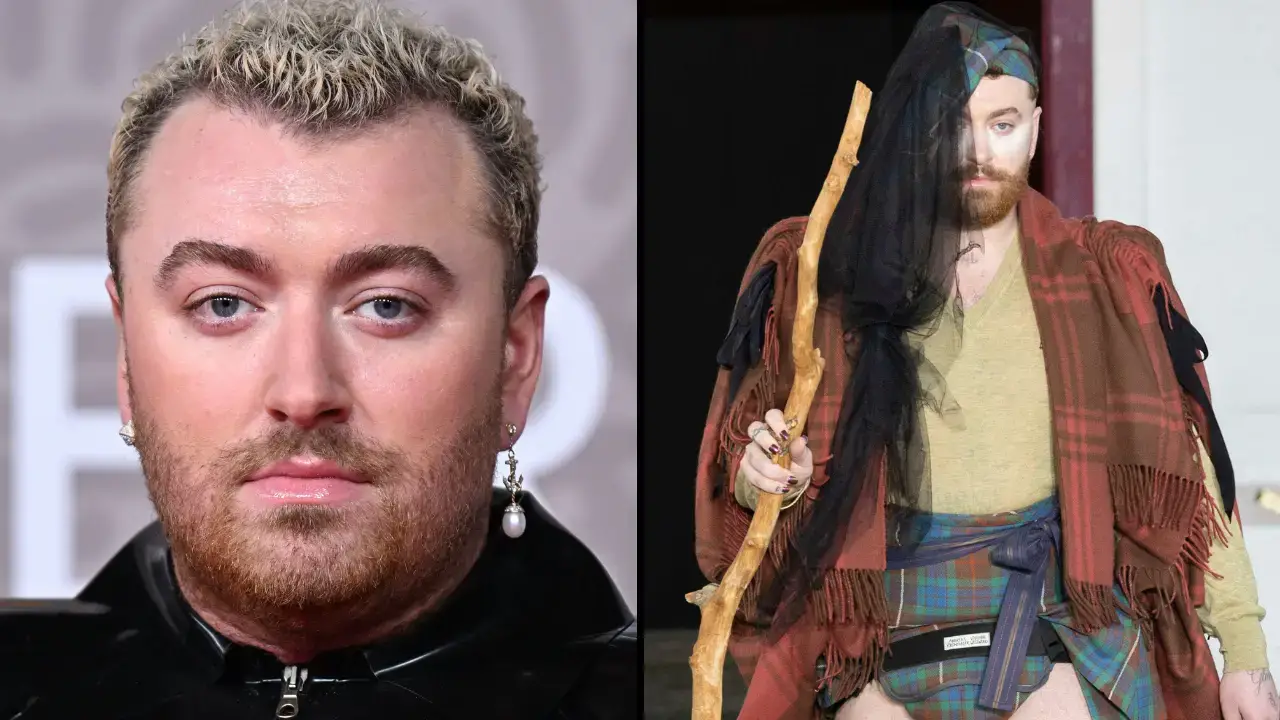 Sam Smith left little to the imagination when they made their fashion show debut on the Vivienne Westwood runway.